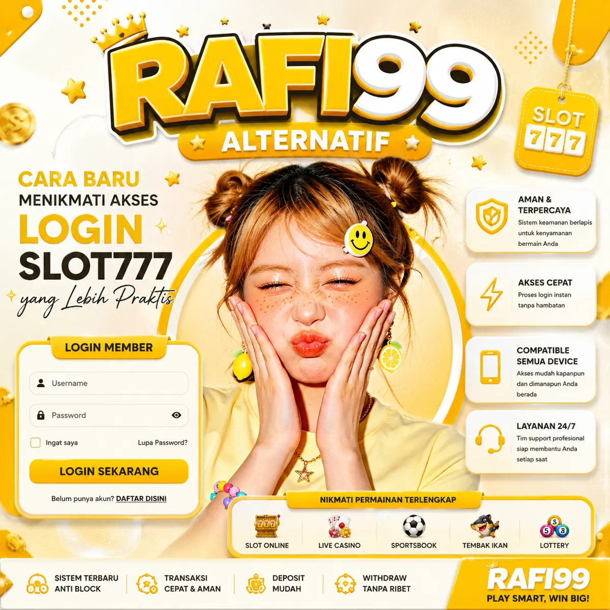 RAFI99 ALTERNATIF | Cara Baru Menikmati Akses Login Slot777 yang Lebih Praktis